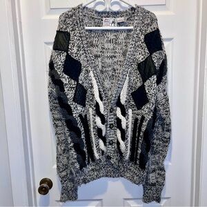 Vintage Nino Foriero Cardigan Sweater 90' long sleeve grandpa Medium Men winter